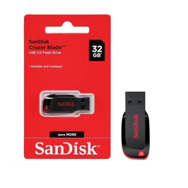 (image for) ذاكرة تخزين SanDisk SDCZ50-032G-B35 Cruzer Blade USB 2.0 Flash Drive 32GB